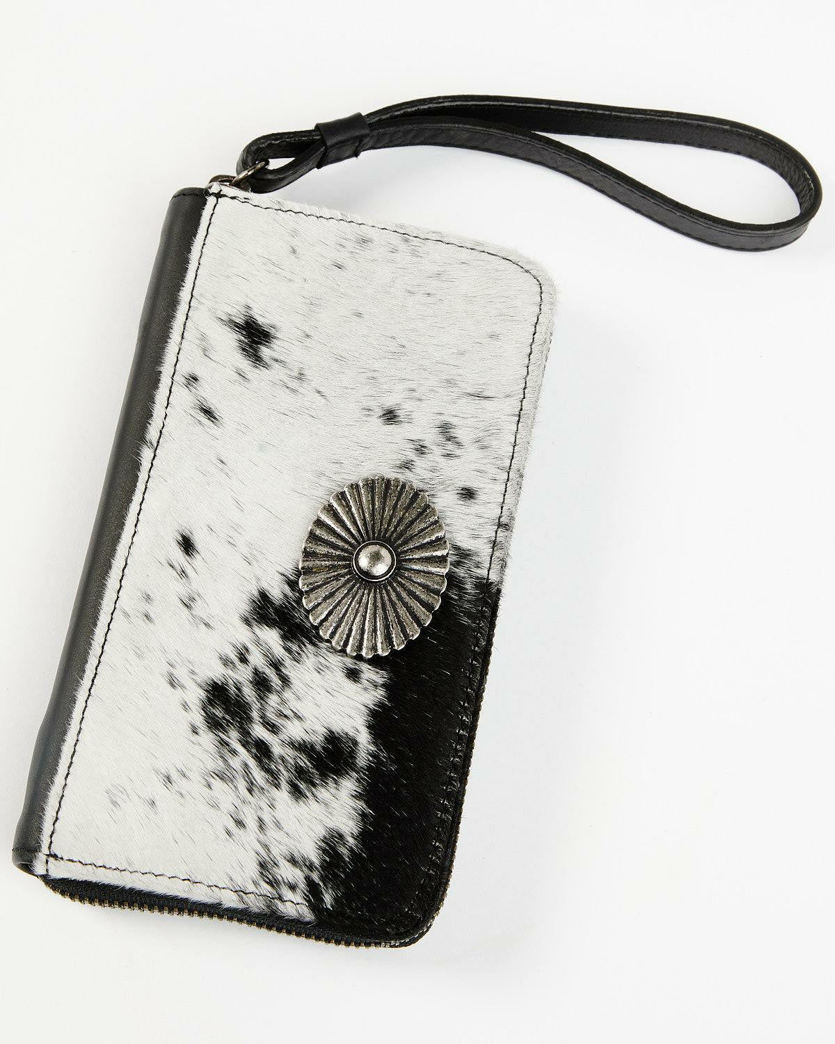 Idyllwind Black Laredo Hair-on Cowhide Wristlet Wallet
