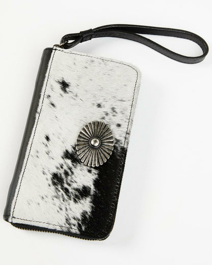 Idyllwind Black Laredo Hair-on Cowhide Wristlet Wallet