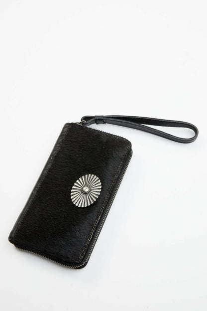 Idyllwind Black Laredo Hair-on Cowhide Wristlet Wallet