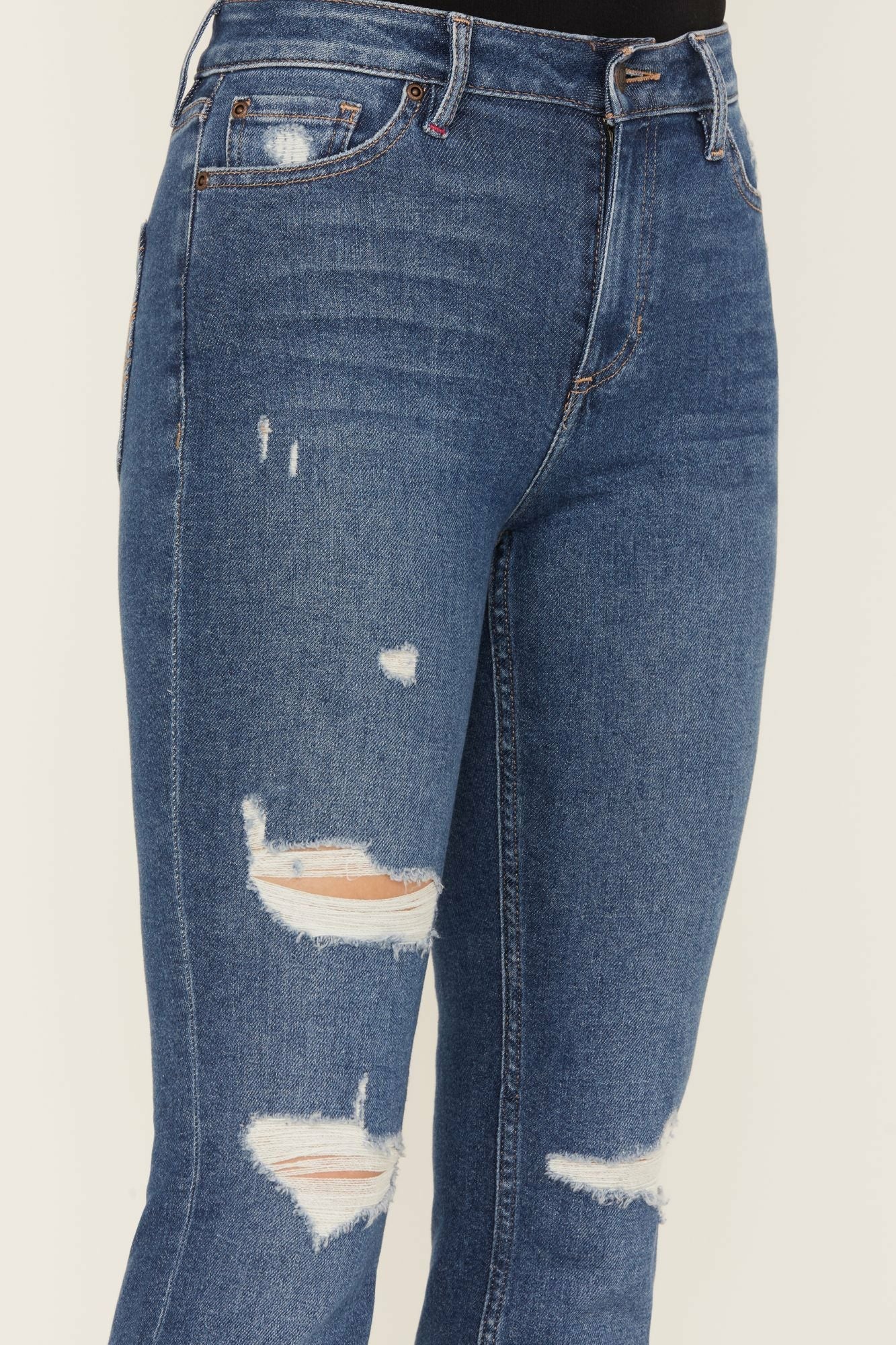 Idyllwind Navaho Dark Wash High Risin' Distressed Bootcut Jeans