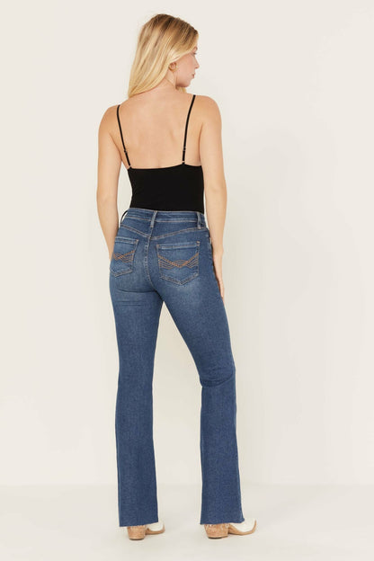 Idyllwind Navaho Dark Wash High Risin' Distressed Bootcut Jeans