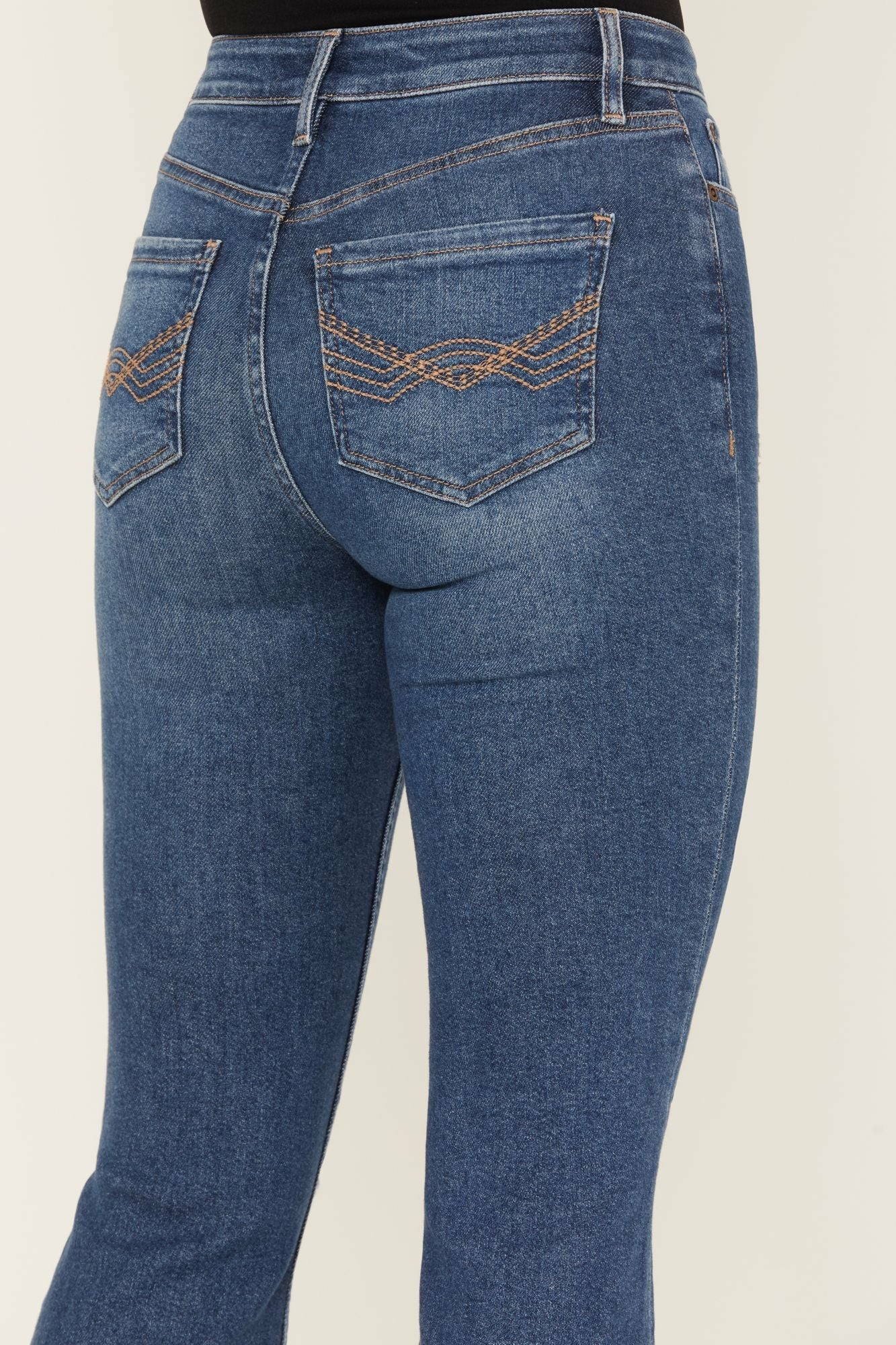 Idyllwind Navaho Dark Wash High Risin' Distressed Bootcut Jeans