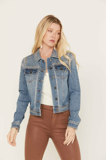 Idyllwind Shiloh Drive Embellished Denim Trucker Jacket