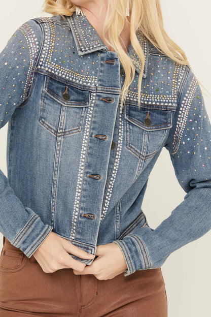Idyllwind Shiloh Drive Embellished Denim Trucker Jacket