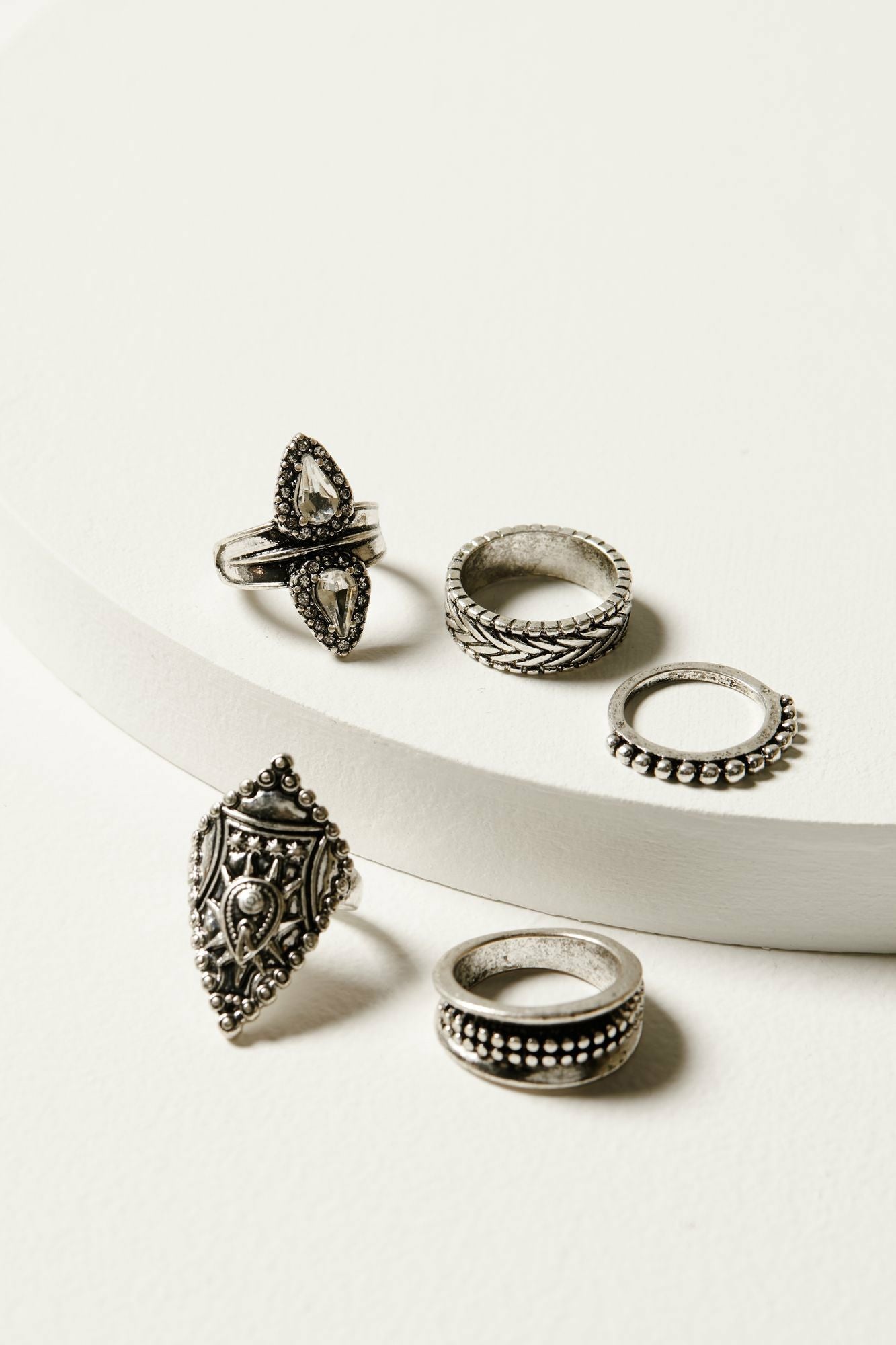 Idyllwind Fairmont 5-Piece Silver Ring Set