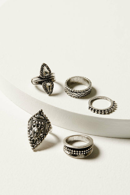 Idyllwind Fairmont 5-Piece Silver Ring Set