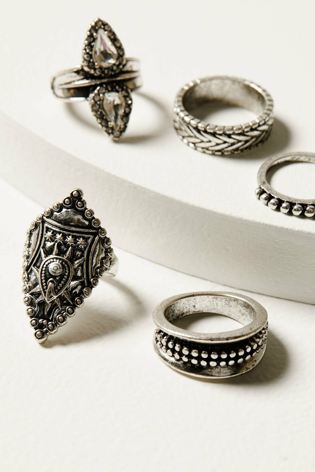 Idyllwind Fairmont 5-Piece Silver Ring Set