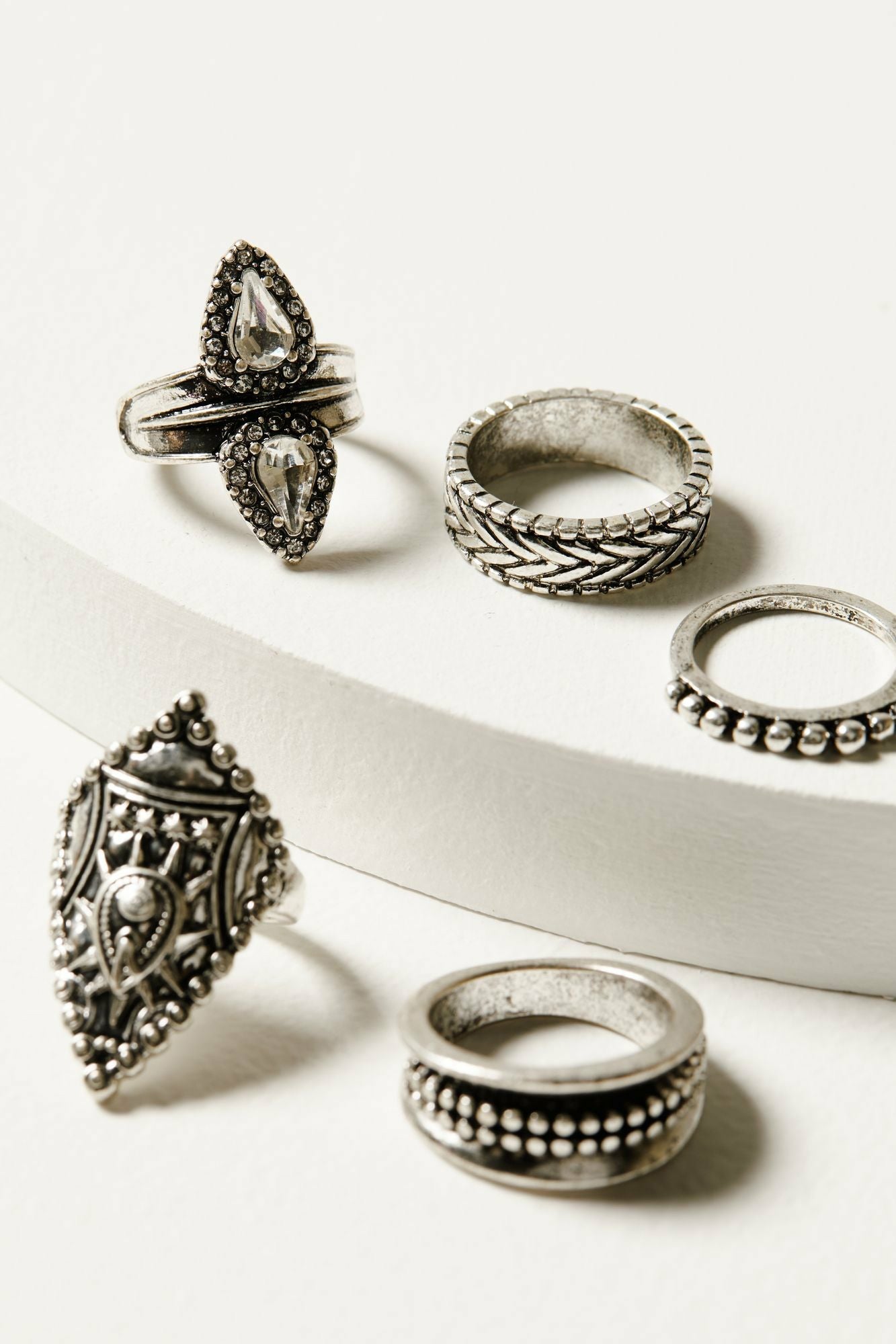Idyllwind Fairmont 5-Piece Silver Ring Set