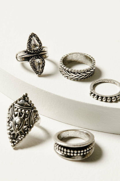 Idyllwind Fairmont 5-Piece Silver Ring Set