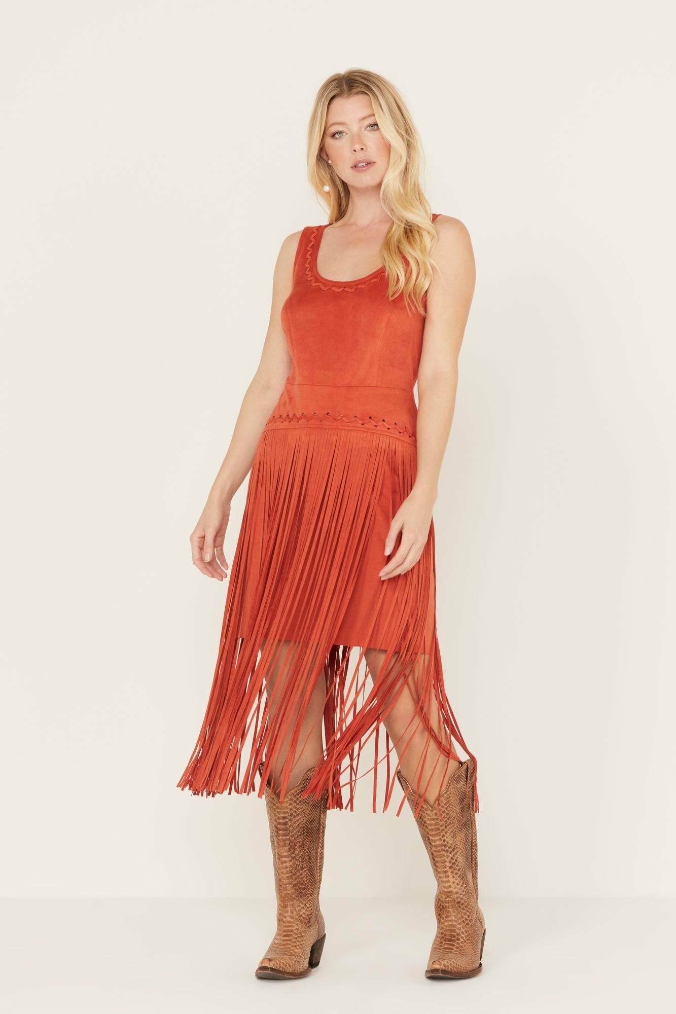 Idyllwind Country Mannor Faux Suede Fringe Dress