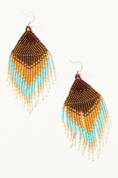 Idyllwind Copperlily Seed Bead Fringe Earrings