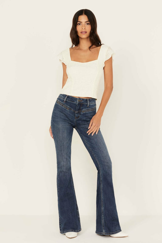 Idyllwind Carvell Medium Wash Gypsy High Rise Stretch Flare Jeans