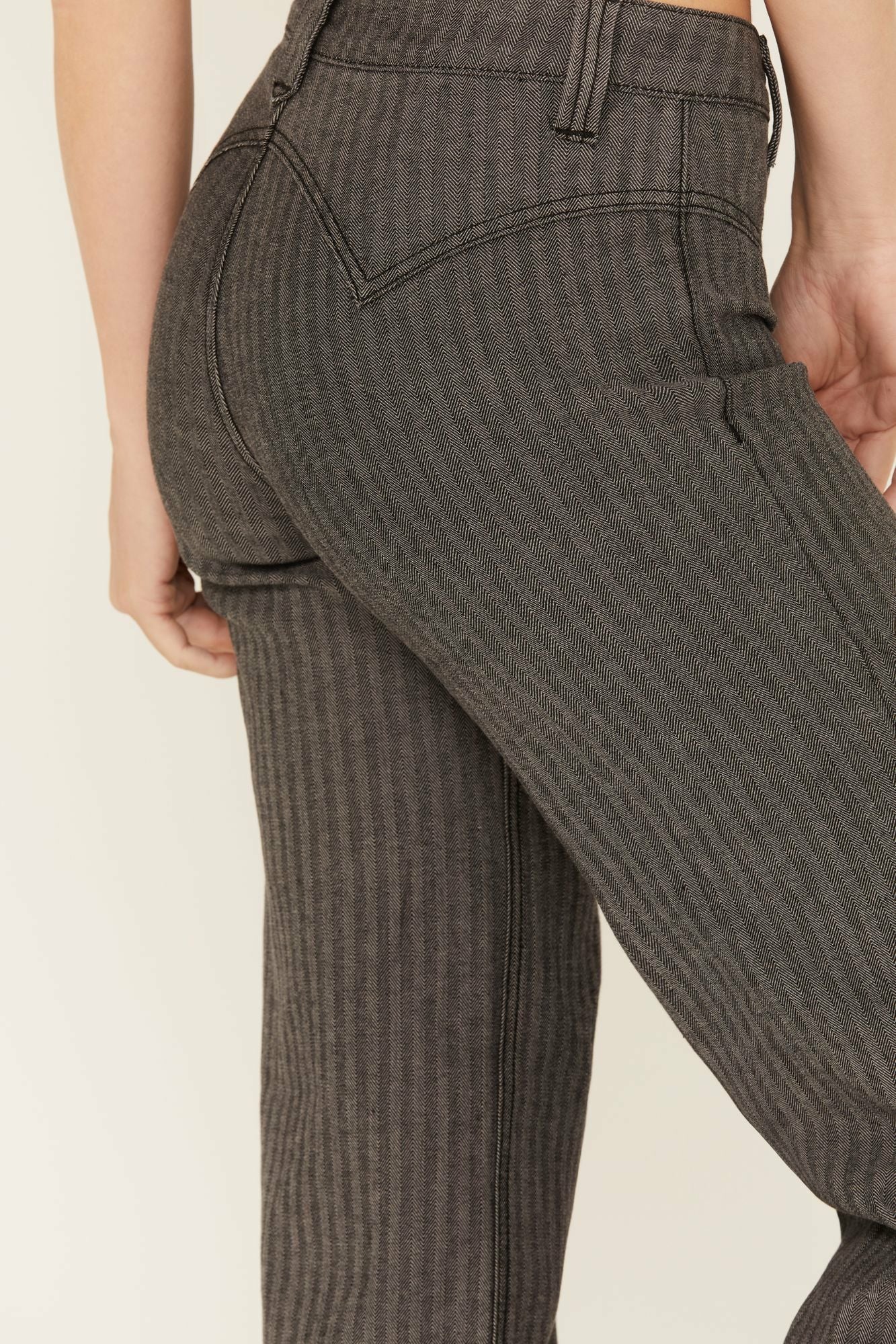 Idyllwind Annex Herringbone Revel Mid Rise Stretch Trouser Pants