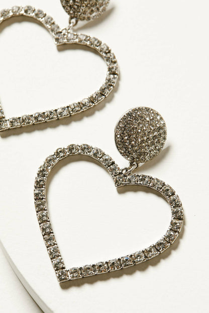 Idyllwind Jeanette Heart Rhinestone Earrings