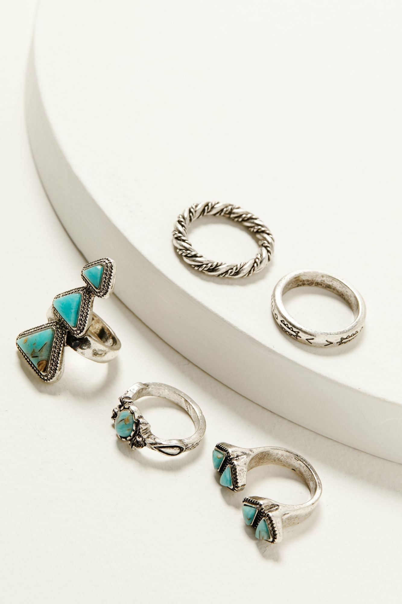 Idyllwind Clarion Antique Silver Ring Set - 5 Piece