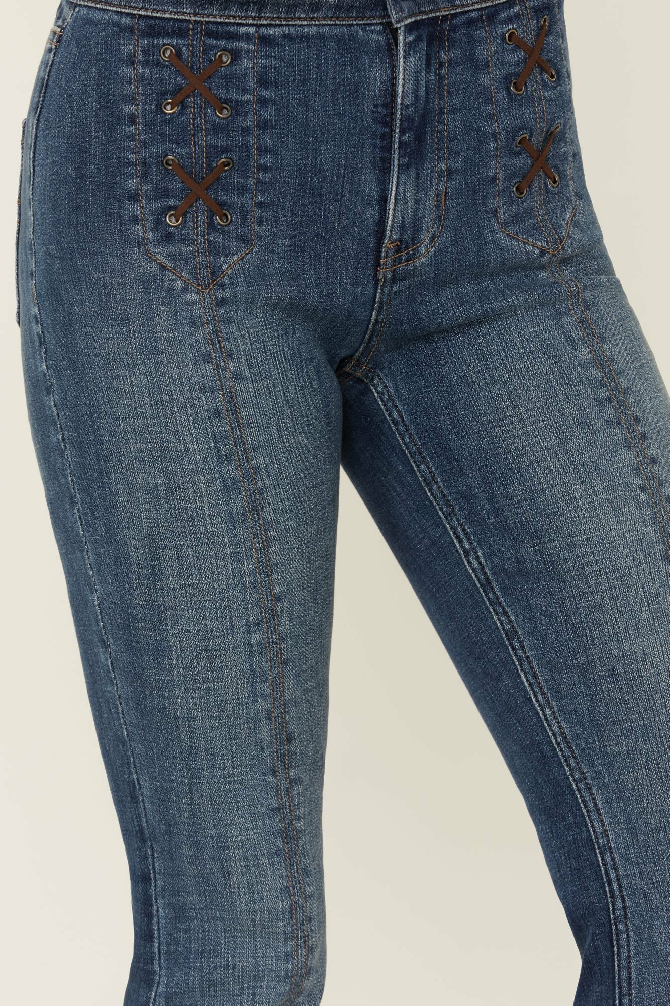 Idyllwind Dark Wash Outlaw Super High Rise Bootcut Stretch Denim Jeans