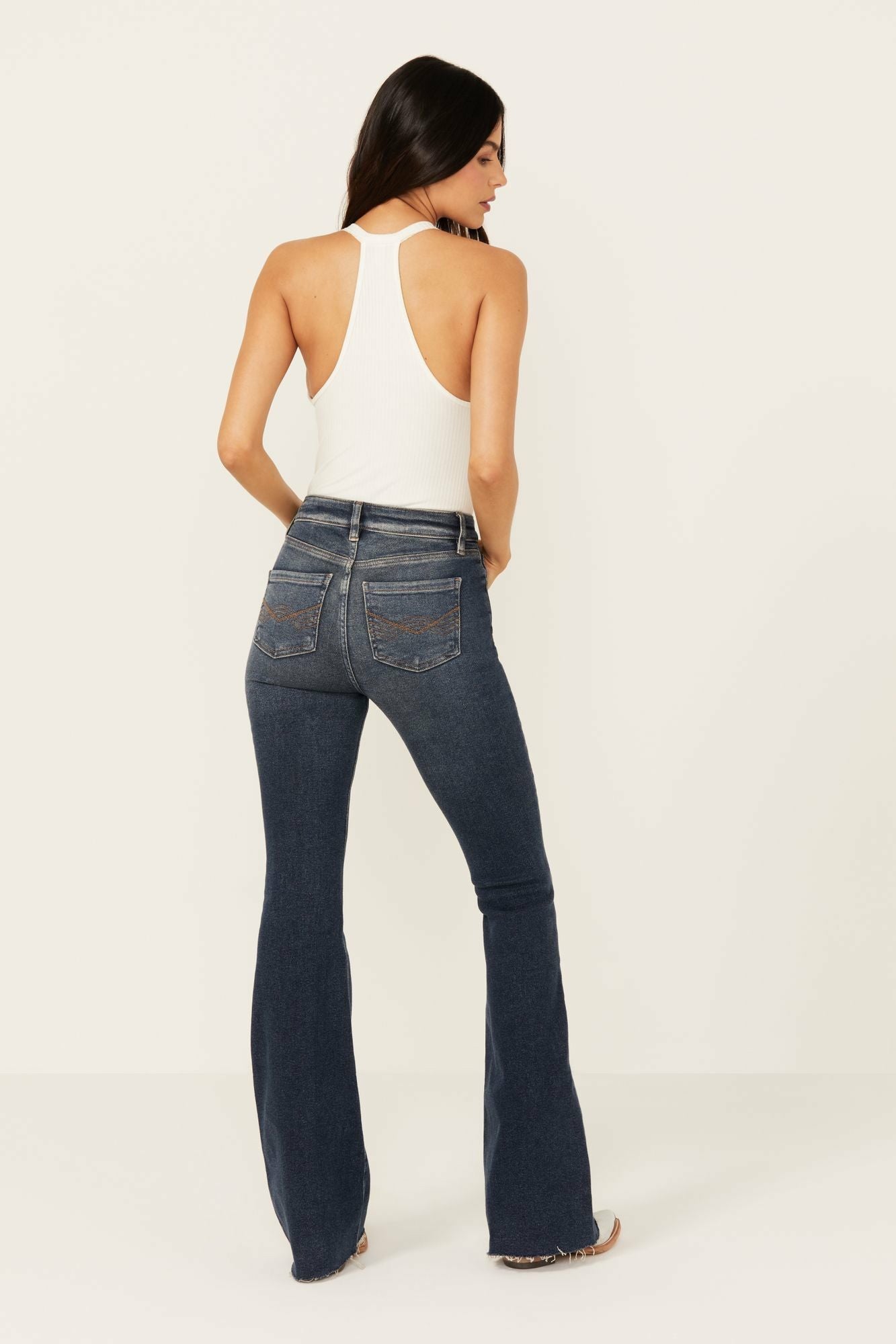 Idyllwind Cannery Dark Wash Gypsy High Rise Flare Super Stretch Denim Jeans