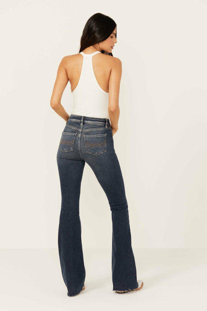 Idyllwind Cannery Dark Wash Gypsy High Rise Flare Super Stretch Denim Jeans