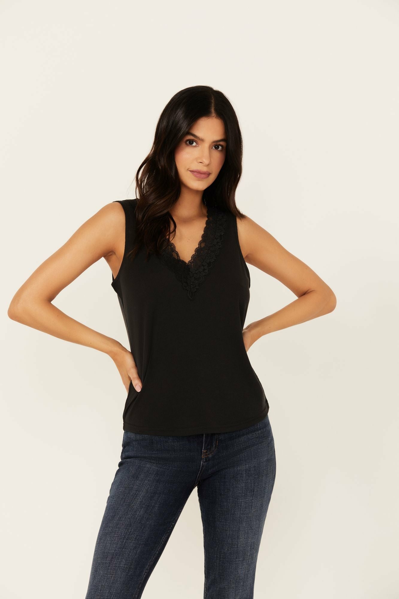 Idyllwind Resha Lace Rib Knit Cami