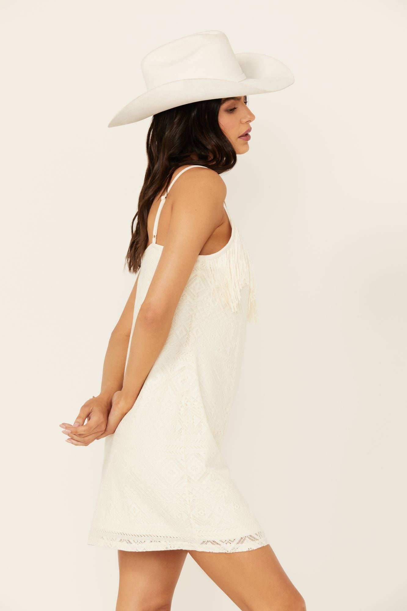 Idyllwind Barbie Lace Fringe Mini Dress