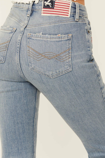 Idyllwind Western Cowboy Embroidered High Rise Bootcut Denim Jeans