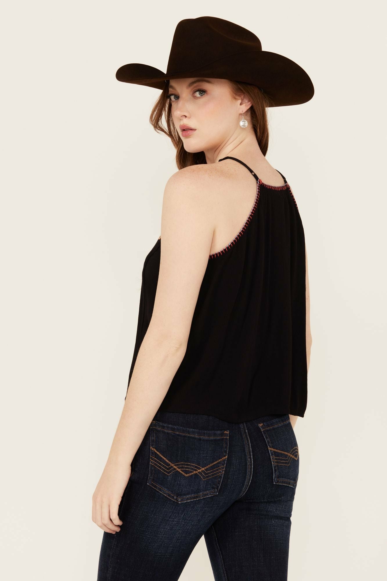 Idyllwind Surrey Embroidered And Beaded Halter Top
