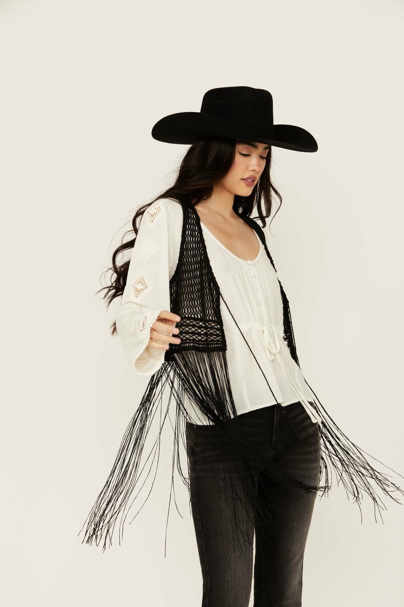 Idyllwind Hawls Crochet Fringe Vest