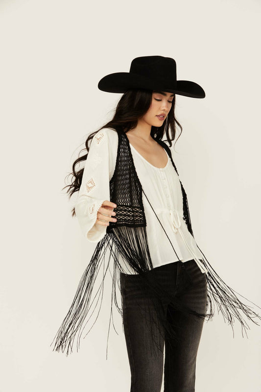 Idyllwind Hawls Crochet Fringe Vest