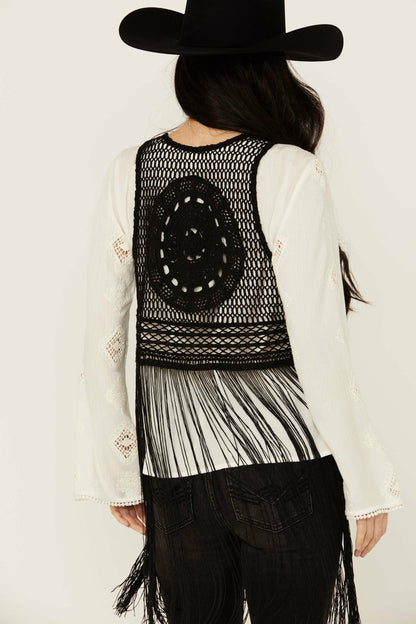 Idyllwind Hawls Crochet Fringe Vest