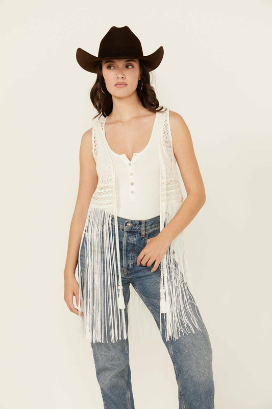 Idyllwind Hawls Crochet Fringe Vest