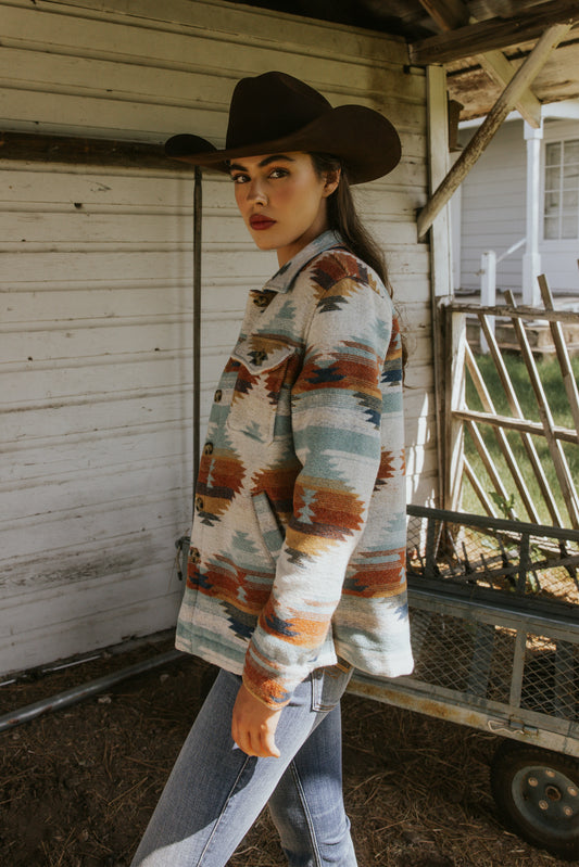 Idyllwind Dusk Southwestern Print Shacket