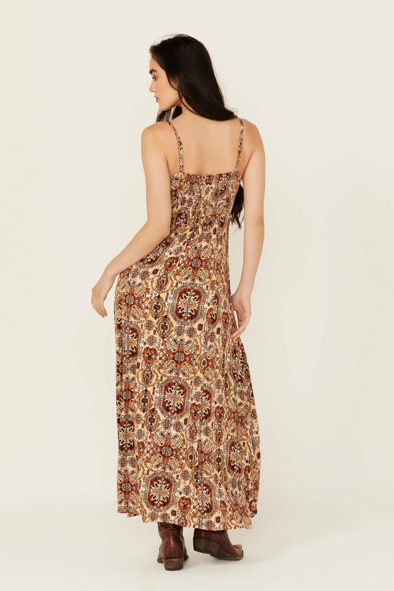 Idyllwind Roxanne Tapestry Print Sleeveless Maxi Dress