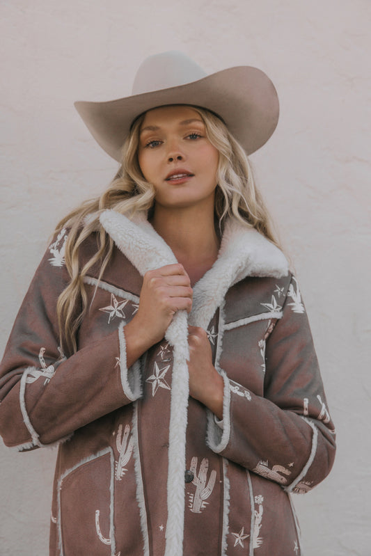 Idyllwind Spicewood Faux Suede & Shearling Coat