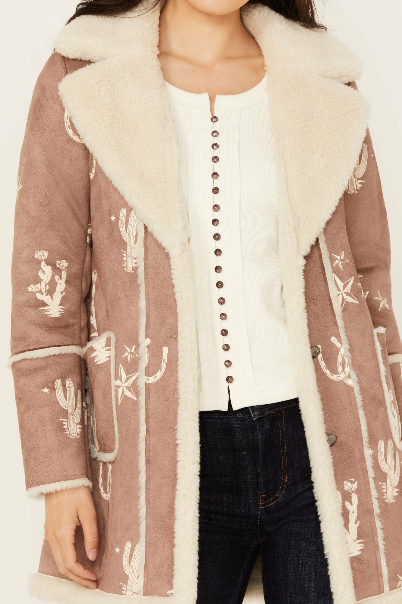 Idyllwind Spicewood Faux Suede & Shearling Coat
