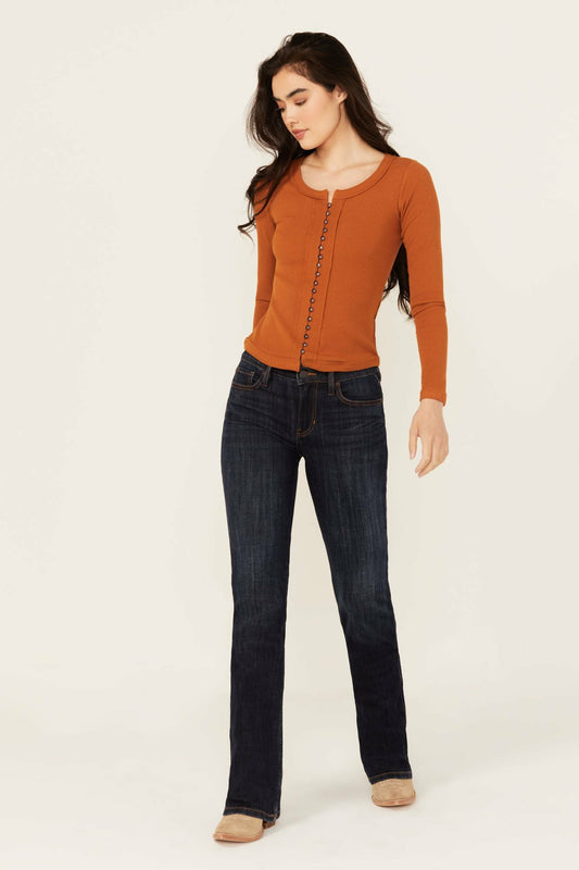 Idyllwind Caldwell Dark Wash Mid Rise Bootcut Stretch Denim Jeans