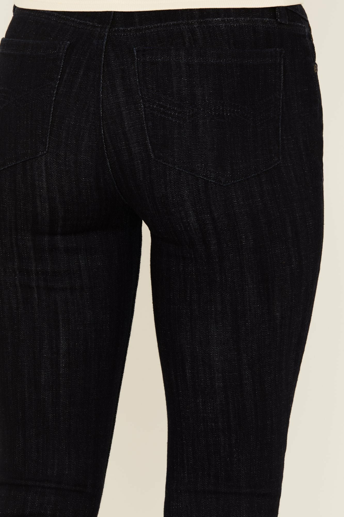 Idyllwind Magnolia Dark Wash Outlaw High Rise Studded Fringe Super Stretch Flare Jeans